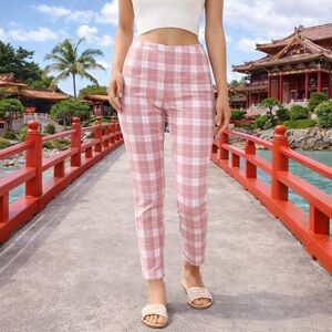 Princess Polly Checked Slim Pants